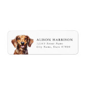 Dachshund Return Address Labels (Voorkant)