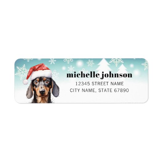 Dachshund Return Address Labels (Voorkant)