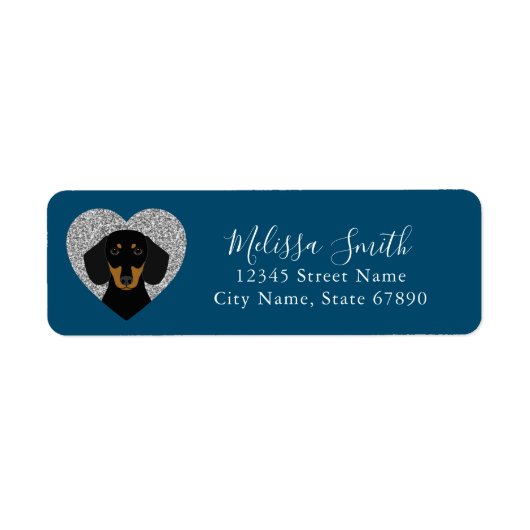 Dachshund Return Address Labels (Voorkant)