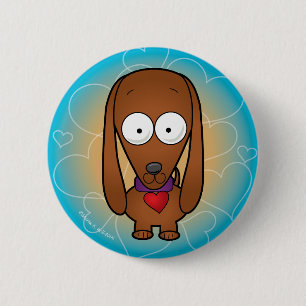 Dachshund Ronde Button 5,7 Cm