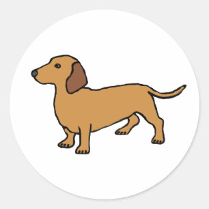Dachshund Ronde Sticker