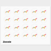 Dachshund Ronde Sticker (Vel)