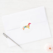 Dachshund Ronde Sticker (Envelop)