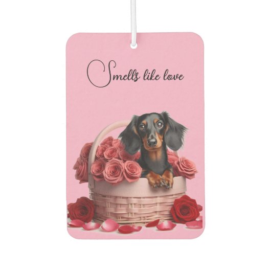 Dachshund Roses Luchtverfrisser (Voorkant)