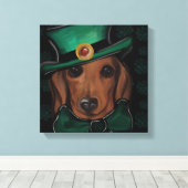 Dachshund rouge         Impression sur toile (Insitu (Plancher de Bois))