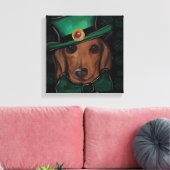 Dachshund rouge         Impression sur toile (Insitu(Salon))