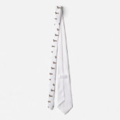 Dachshund Rough Coated Geo Silhouette Pset Stropdas (Achterkant)