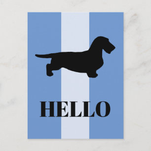 Dachshund Rough Hair - Silhouette 1 Briefkaart