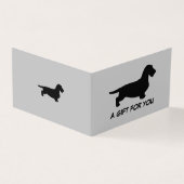 Dachshund Rough Hair - Silhouette 1 Kaart (Buitenkant)