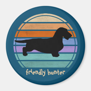 Dachshund Rough Hair - Silhouette 1 Magneet