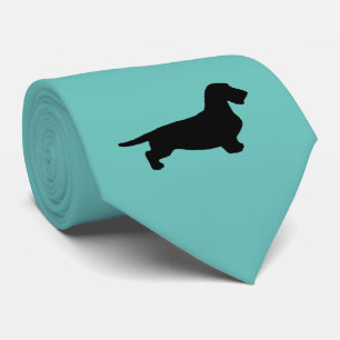 Dachshund Rough Hair - Silhouette 1 Stropdas