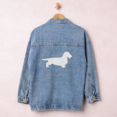 Dachshund Rough Hair - Silhouette 2 Denim Jacket (Hangar)