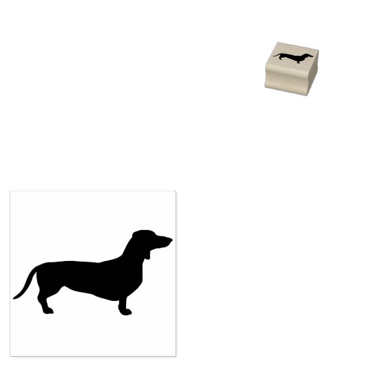 Dachshund Rubberstempel (Gestempeld)