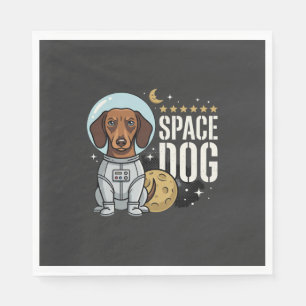 Dachshund Ruimte Hond Astronaut Vector Servet