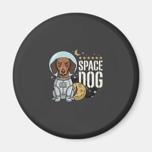 Dachshund ruimtehond astronaut vector magneet