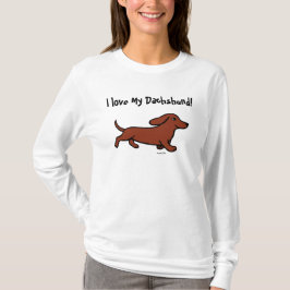 Dachshund Running Cartoon T-shirt
