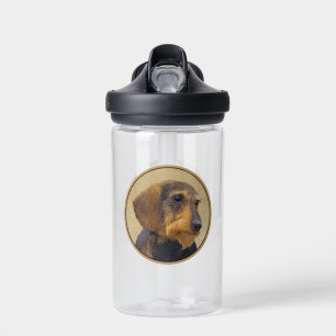 Dachshund (Ruwharig) Schilderij Originele Honden K Waterfles