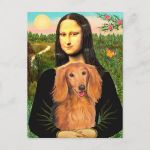 Dachshund (sable) - Mona Lisa Briefkaart