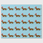 Dachshund Santa Cadeaupapier (Vlak)