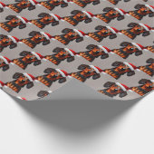 Dachshund Santa Cadeaupapier (Hoek)