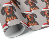 Dachshund Santa Cadeaupapier (Rol Hoek)