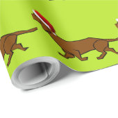 Dachshund Santa Cadeaupapier (Rol Hoek)