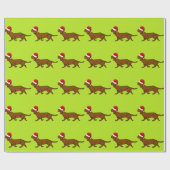 Dachshund Santa Cadeaupapier (Vlak)