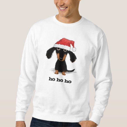 Dachshund Santa Clause Funny Wiener Dog Holiday Trui (Voorkant)