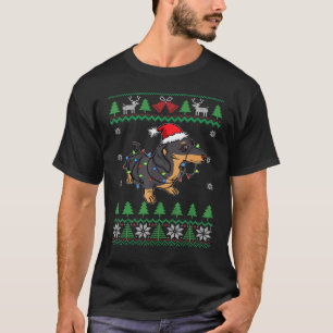 Dachshund Santa Clause Pet Lights Wiener Dog Ugly T-shirt