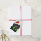 Dachshund Santa Dog Kerstmis Cadeaulabel (Met Touw)