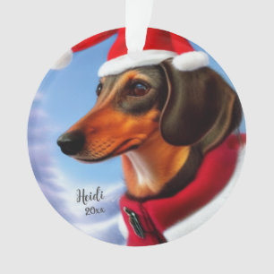 Dachshund, Santa Dog, Persoonlijk, Kerstmis Ornament