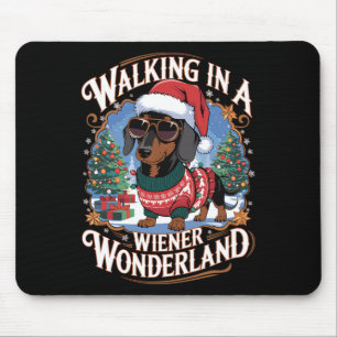 Dachshund Santa Hat Christmas Costume Hondenliefhe Muismat