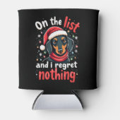 Dachshund Santa On The Naughty List Dachshund Chri Blikjeskoeler (Voorkant)