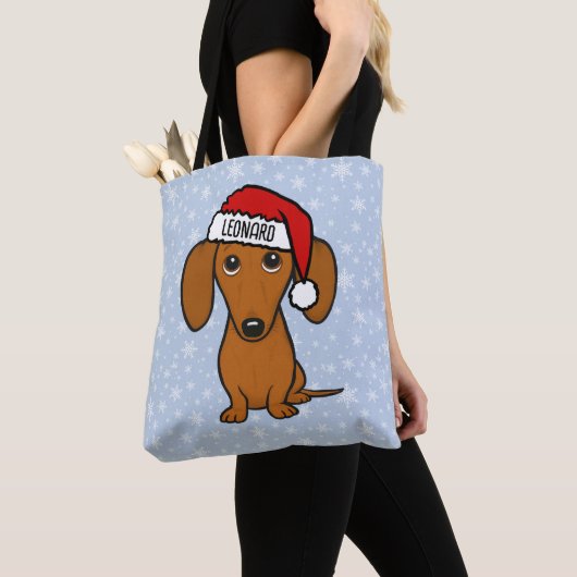 Dachshund Santa Schattige Kerstmis Wiener Hondenva Draagtas (Dichtbij)