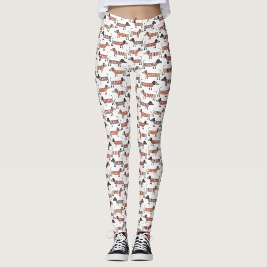 Dachshund Saucage Chien Leggings (Devant)
