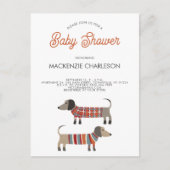 Dachshund Saucisse Chien Baby shower Invitation (Devant)