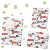 Dachshund Saucisse Chien Envelopper feuilles papie