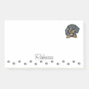 Dachshund Sausage Chien Post-it personnalisée Note