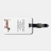 Dachshund Sause Dog - Aangepast Bagagelabel (Achterkant horizontaal)