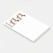 Dachshund Sause Dog - Aangepast Post-it® Notes (Schuin)