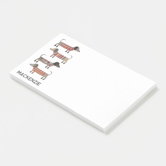 Dachshund Sause Dog - Aangepast Post-it® Notes (Schuin)