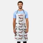 Dachshund Sause Dog - Aangepast Schort (Gedragen)