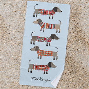 Dachshund Sause Dog - Aangepast Strandlaken