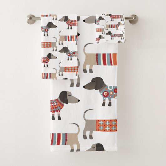 Dachshund Sause Dog Bad Handdoek (Insitu)
