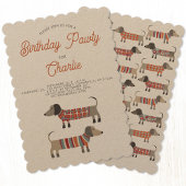 Dachshund Sause Dog Birthday Pawty Kaart