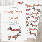 Dachshund Sause Dog Birthday Pawty Kaart