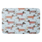 Dachshund Sause Dog Blue Badmat (Voorkant)