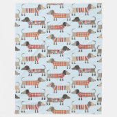 Dachshund Sause Dog Fleece Deken (Voorkant)