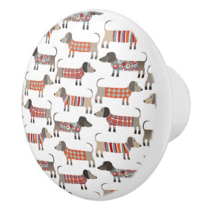 Dachshund Sause Dog Keramische Knop