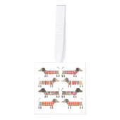 Dachshund Sause Dog Kubus Ornament (Voorkant)